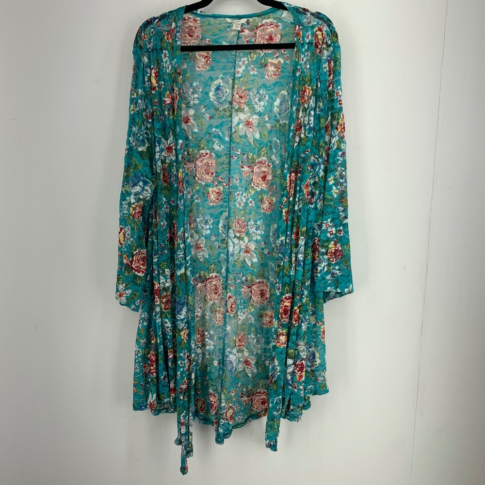 Romantic Cottagecore Floral Lace‎ Open Front Kimono Cardigan 18/20W Feminine